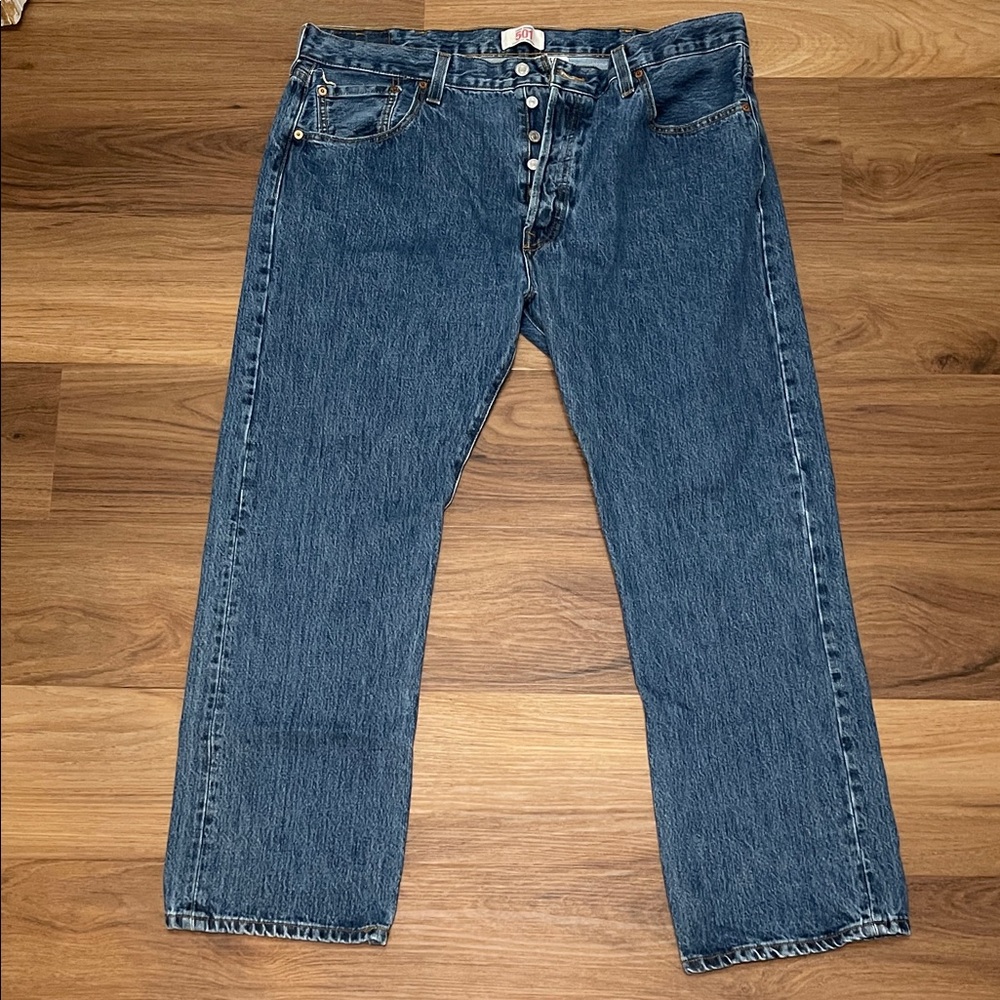 Vintage Levi's Men's 501 Button Fly Straight Blue Jeans 40x29